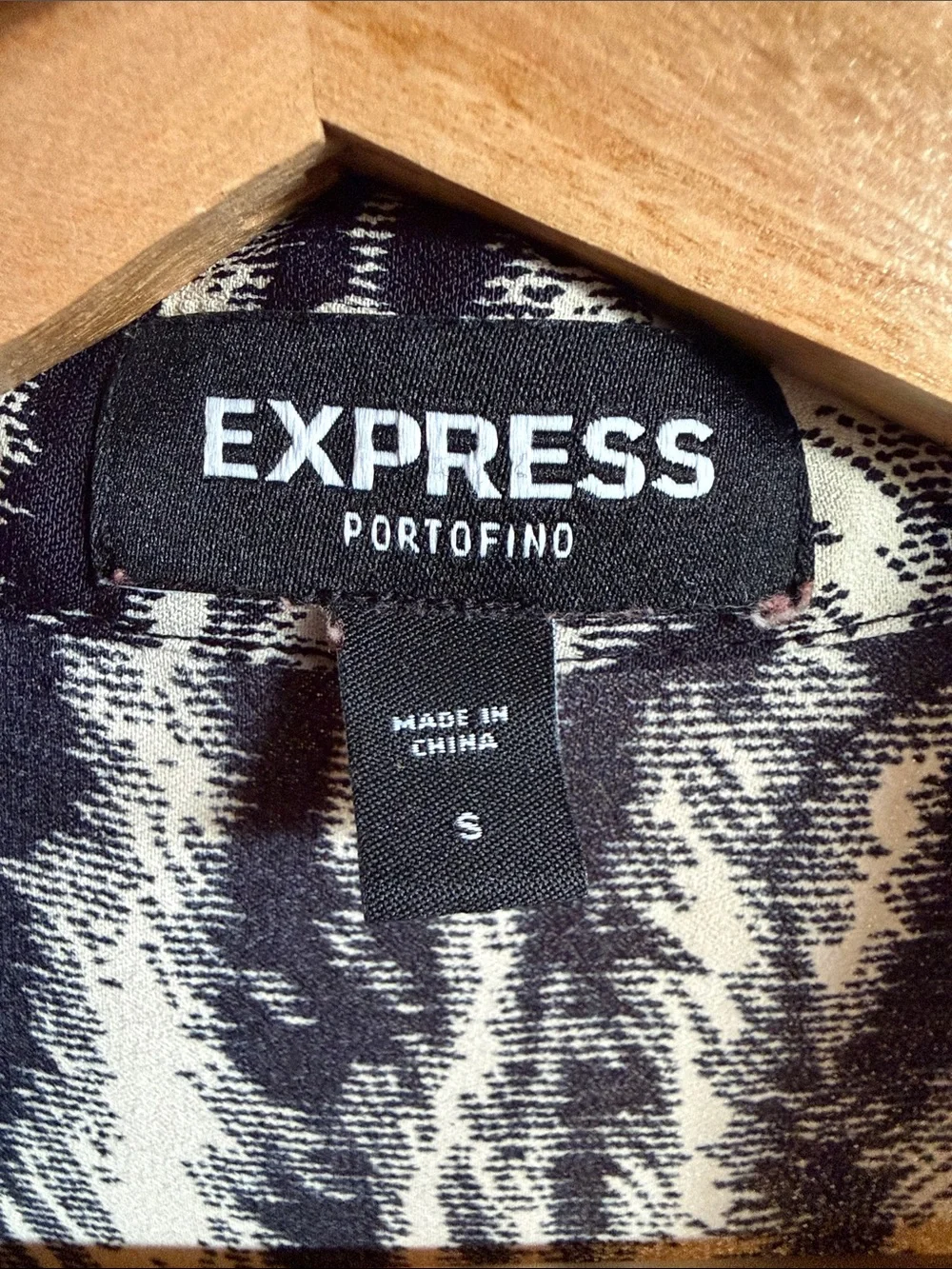 Express Zebra-print Button-Down Blouse
